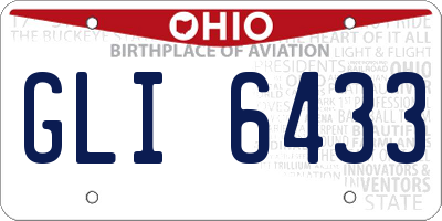 OH license plate GLI6433
