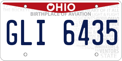 OH license plate GLI6435