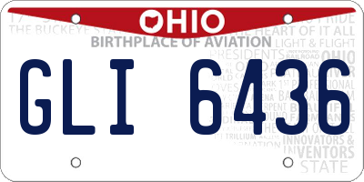 OH license plate GLI6436