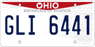 OH license plate GLI6441