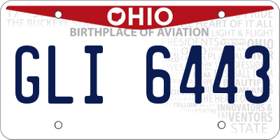 OH license plate GLI6443