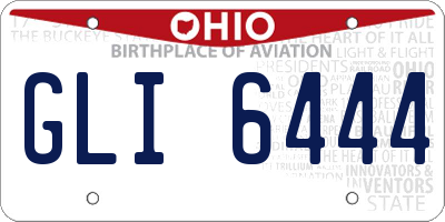 OH license plate GLI6444