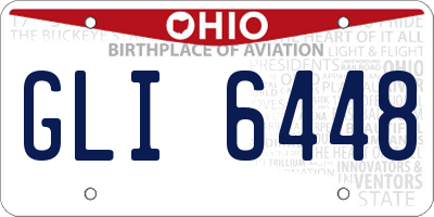 OH license plate GLI6448