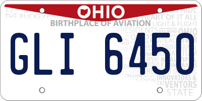 OH license plate GLI6450