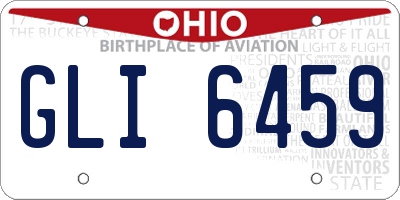 OH license plate GLI6459