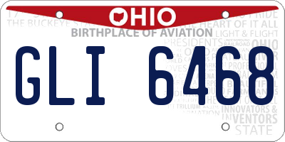OH license plate GLI6468