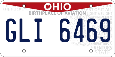 OH license plate GLI6469