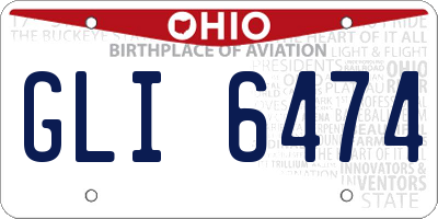 OH license plate GLI6474