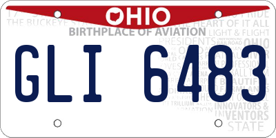 OH license plate GLI6483
