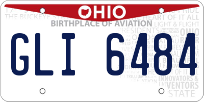 OH license plate GLI6484
