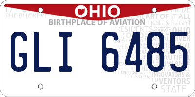 OH license plate GLI6485