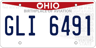 OH license plate GLI6491