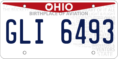 OH license plate GLI6493