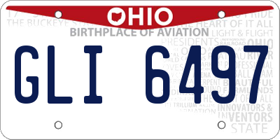 OH license plate GLI6497