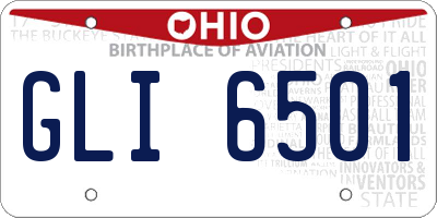 OH license plate GLI6501