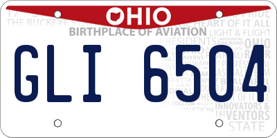 OH license plate GLI6504