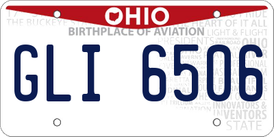 OH license plate GLI6506