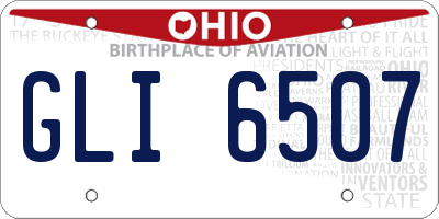 OH license plate GLI6507