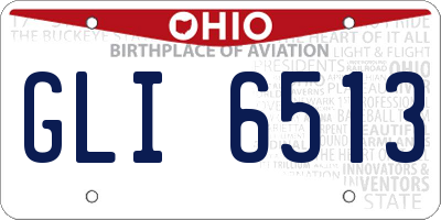 OH license plate GLI6513