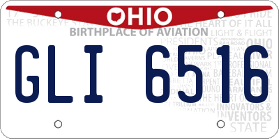 OH license plate GLI6516
