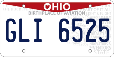 OH license plate GLI6525