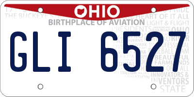 OH license plate GLI6527