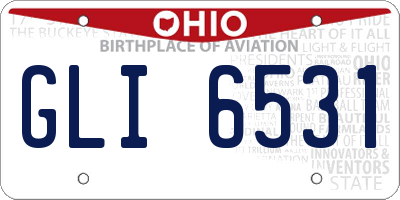 OH license plate GLI6531
