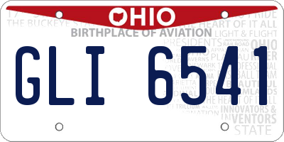 OH license plate GLI6541