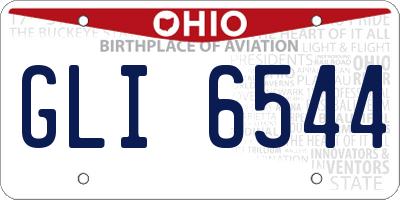 OH license plate GLI6544