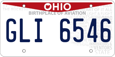 OH license plate GLI6546