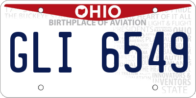 OH license plate GLI6549