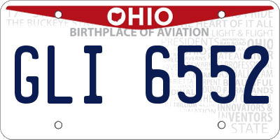 OH license plate GLI6552