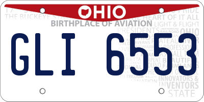 OH license plate GLI6553