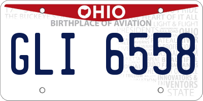 OH license plate GLI6558