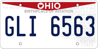 OH license plate GLI6563