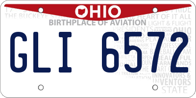 OH license plate GLI6572
