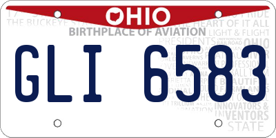 OH license plate GLI6583