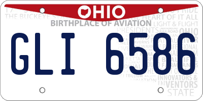 OH license plate GLI6586
