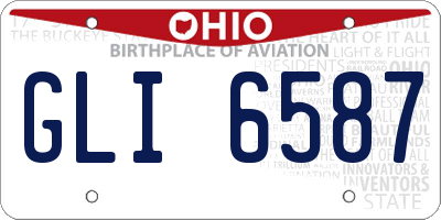 OH license plate GLI6587