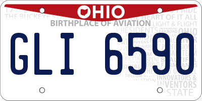OH license plate GLI6590