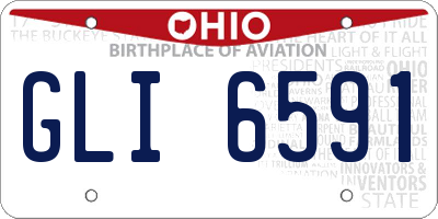 OH license plate GLI6591