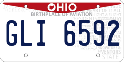 OH license plate GLI6592