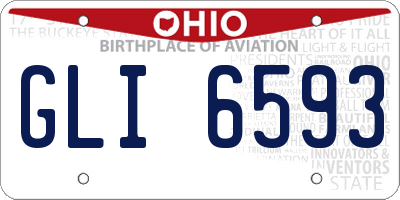 OH license plate GLI6593