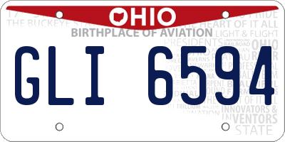 OH license plate GLI6594