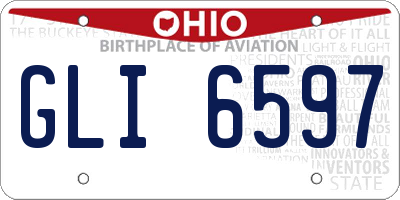 OH license plate GLI6597