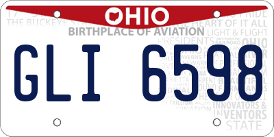 OH license plate GLI6598