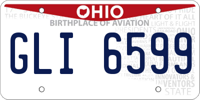 OH license plate GLI6599