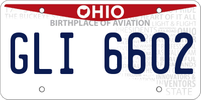 OH license plate GLI6602