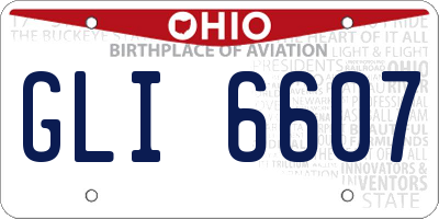 OH license plate GLI6607