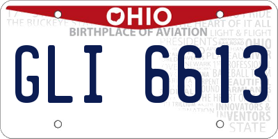 OH license plate GLI6613